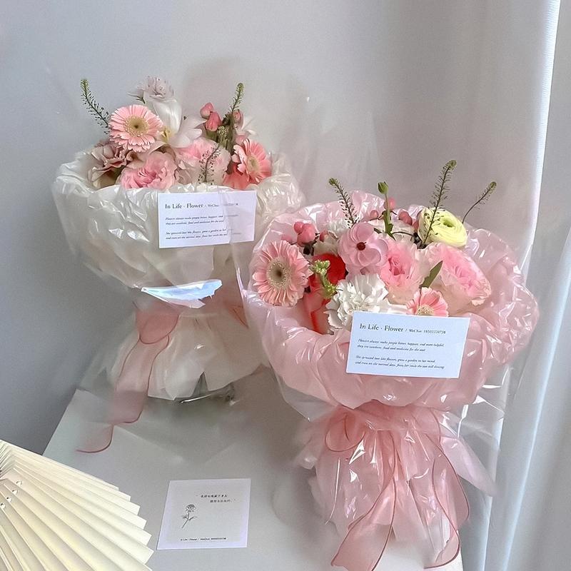 10 Pcs Flower Wrapping Paper Korean Style DIY Handmade Bouquet Crafts Gifts Packaging Wedding Party Supplies Wrapping Material