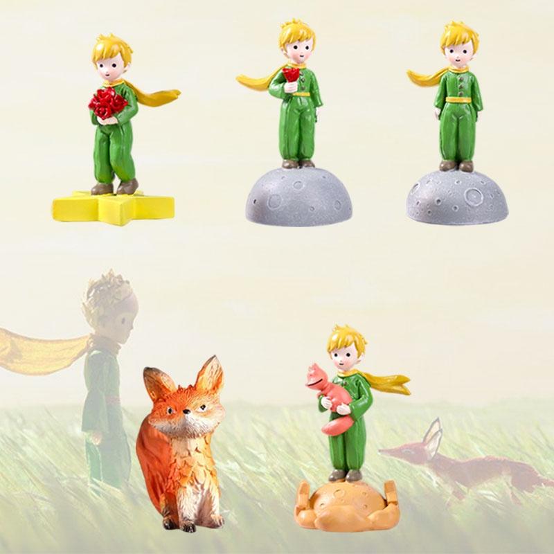 Top Quality Resin Crafts Little Prince Fox Cake Baking Eternal Flower Mini Ornaments Wholesale