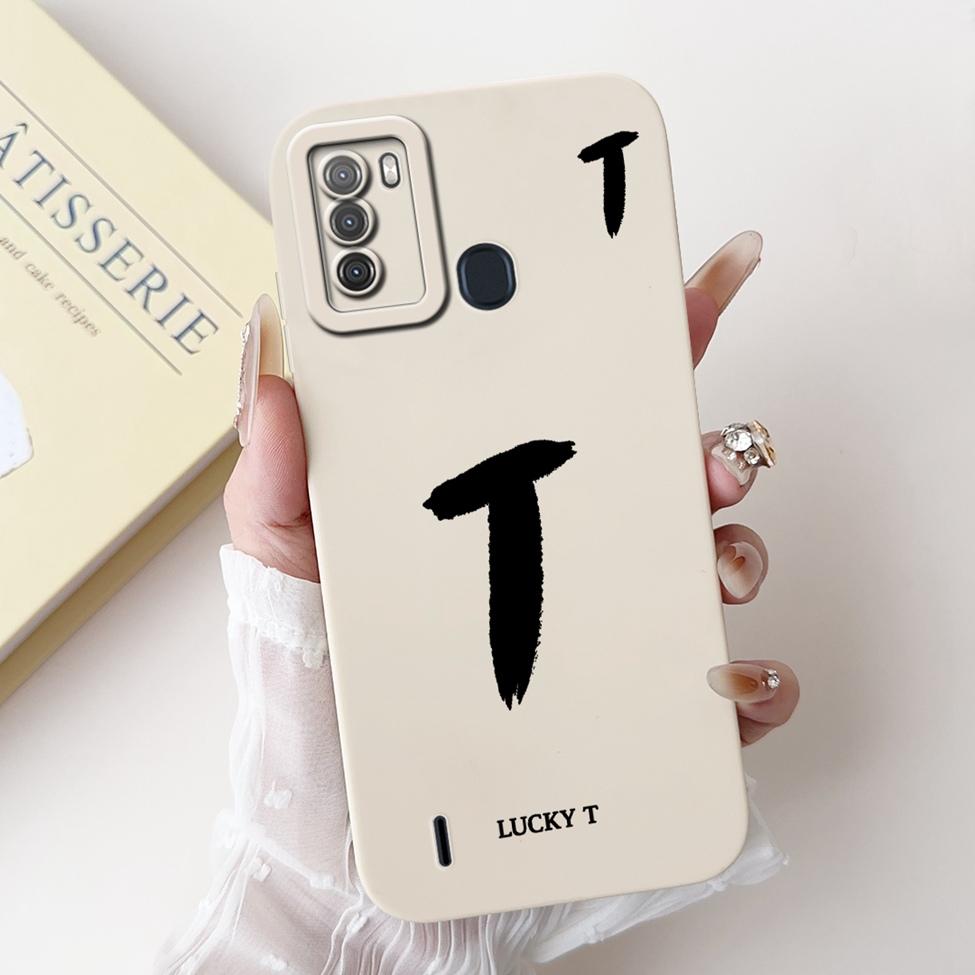For ITEL S16 Cover For ITEL Vision 1 Pro Case Simple Fashion Letters A-Z Pattern Design Silicone Shockproof Bumper