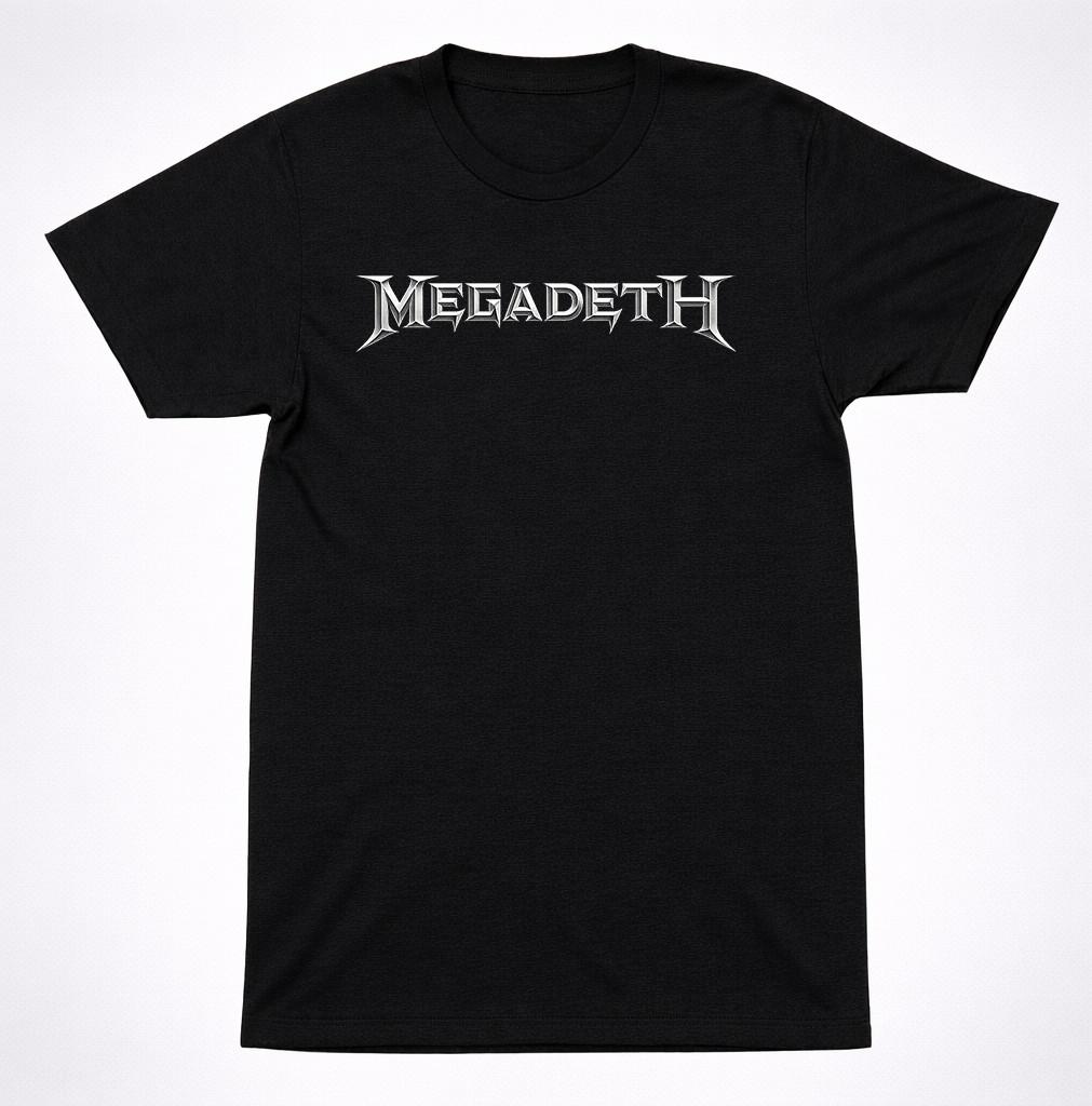 Футболка с логотипом Megadeth Трэш-метал группа Тяжелая музыка Черная графическая футболка