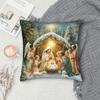 Рождественская сцена Рождества Младенец Иисус и Мария Печатная наволочка Чехол для подушки Наволочки Мягкие и милые На молнии Различные размеры