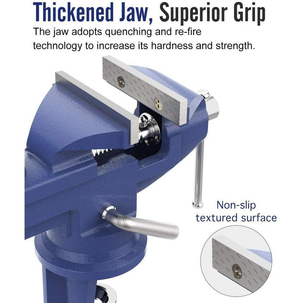 60 мм 70 мм 80 мм поворотное основание настольный зажим тиски сверхпрочный деревообрабатывающий зажим зажим Ragum настольный верстак тиски