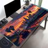 1pc Large Gaming Mouse Pad, UV Reactive Non-Slip Desk Mat, Washable PolyesterSunset, PalmTrees, RomanceComputer Pad with Vibrant Game Machin