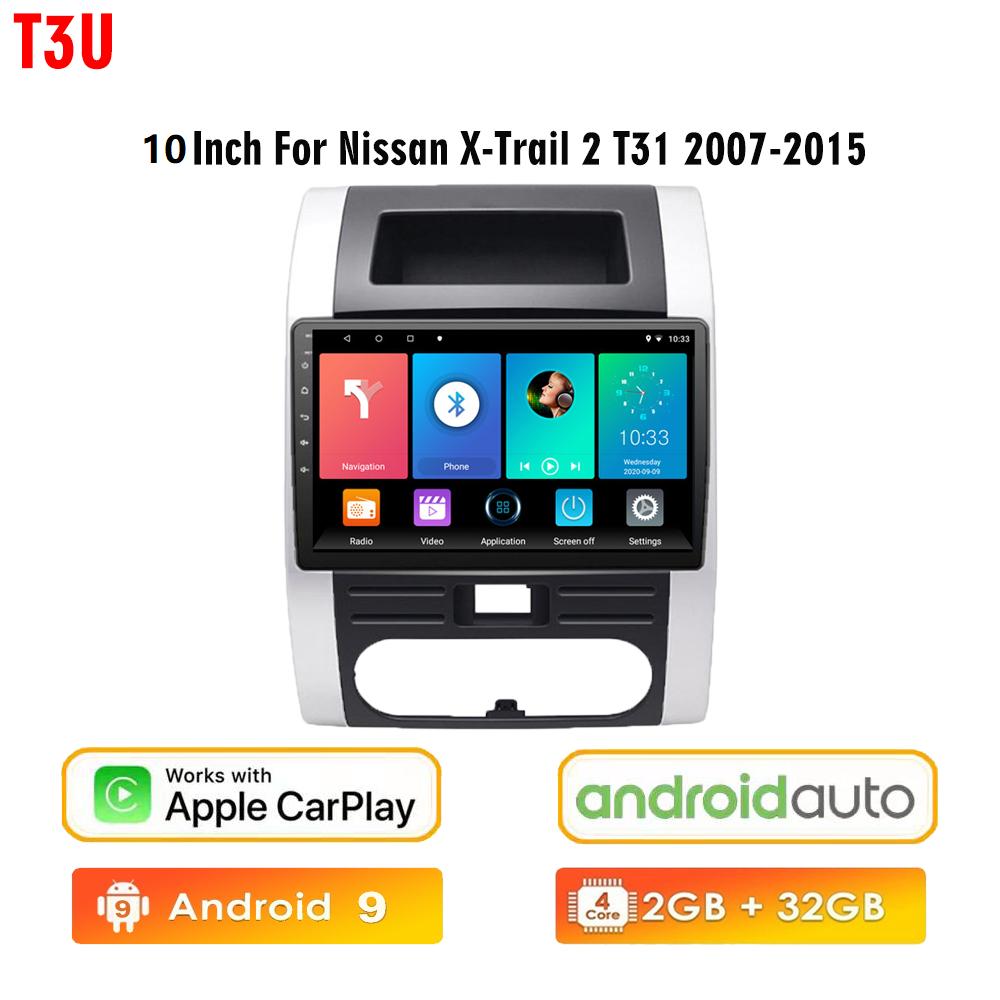 icreative Автомобильная магнитола Android для Nissan X-Trail 2 T31 2007-2015 Мультимедийный видеоплеер с навигацией GPS 2 Din FM
