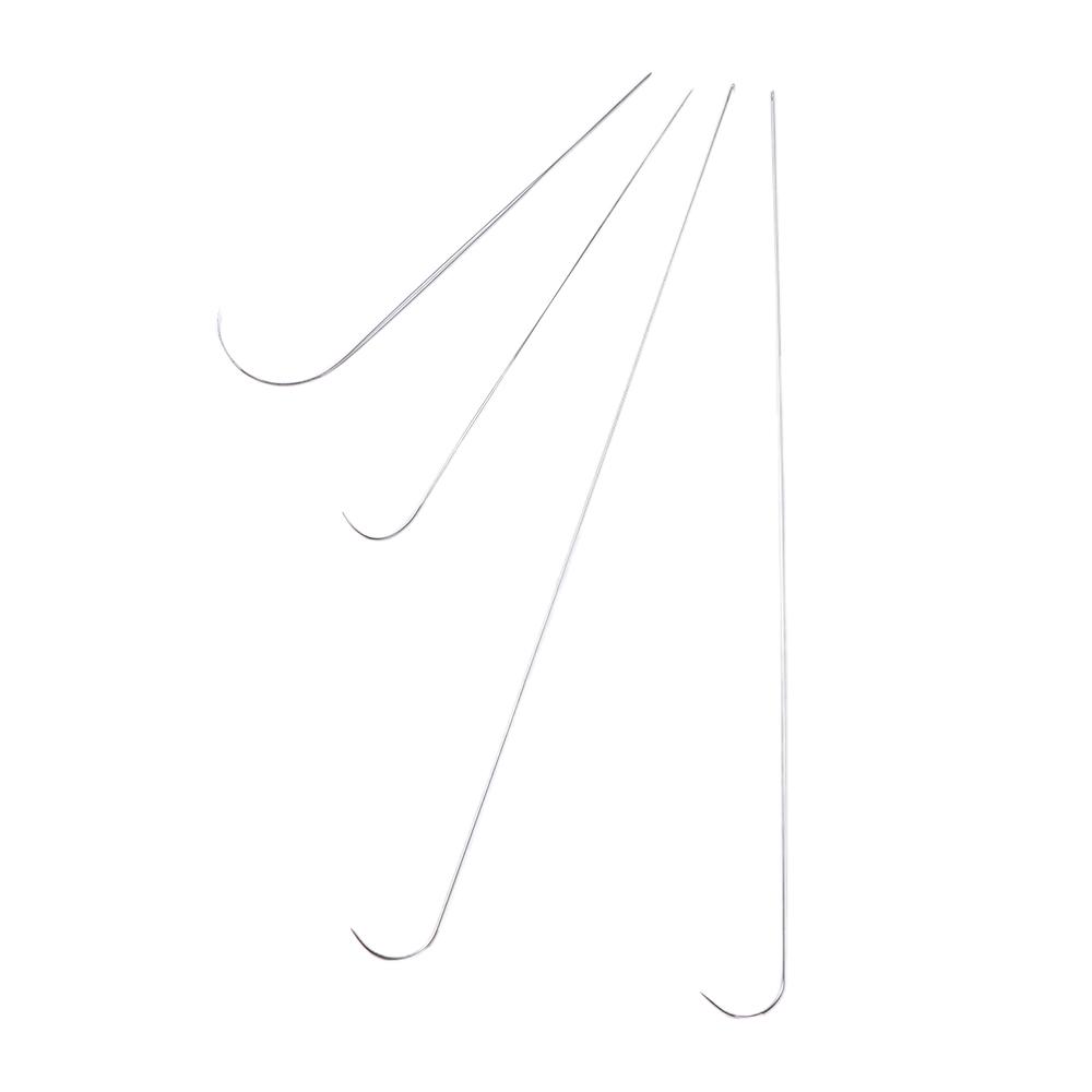 Stainless Steel Crafts Thin Bead Needles DIY Accessories Sewing Tools Curved Beading Needles