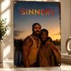 Sinners Movie Poster Retro D Printed Metal Signs Customized Wall Hanging Gift for Decoration Room Decorating Interior Wand Deko