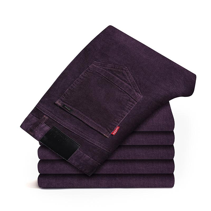 Коллекция осень/зима 2024 года, 6 цветов, вельвет, высококачественные деловые мужские повседневные вельветовые брюки, модные повседневные брюки