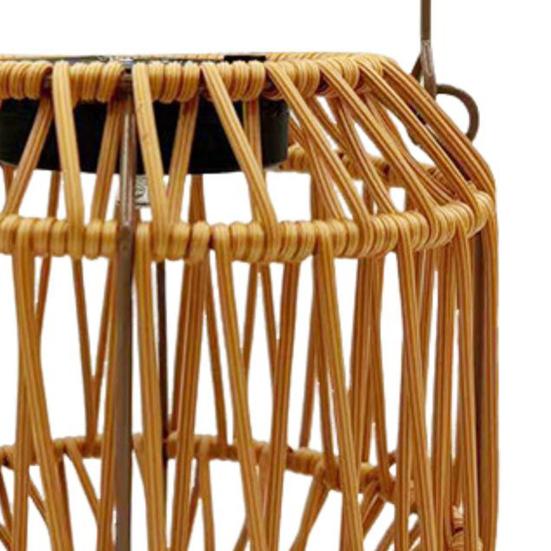 Солнечный фонарь с верхней ручкой, уличный подвесной ротанговый фонарь, всепогодный