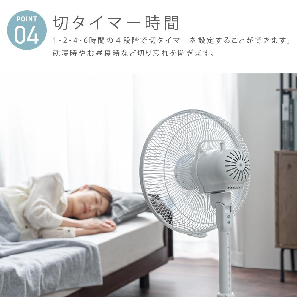 Экономия Iris Ohyama Осциллирующий вентилятор с пультом дистанционного управления 3 уровнями таймера воздуха для гостиной Белый [измерения мощности] Управление, громкость, функция, вентиляция, вентилятор,