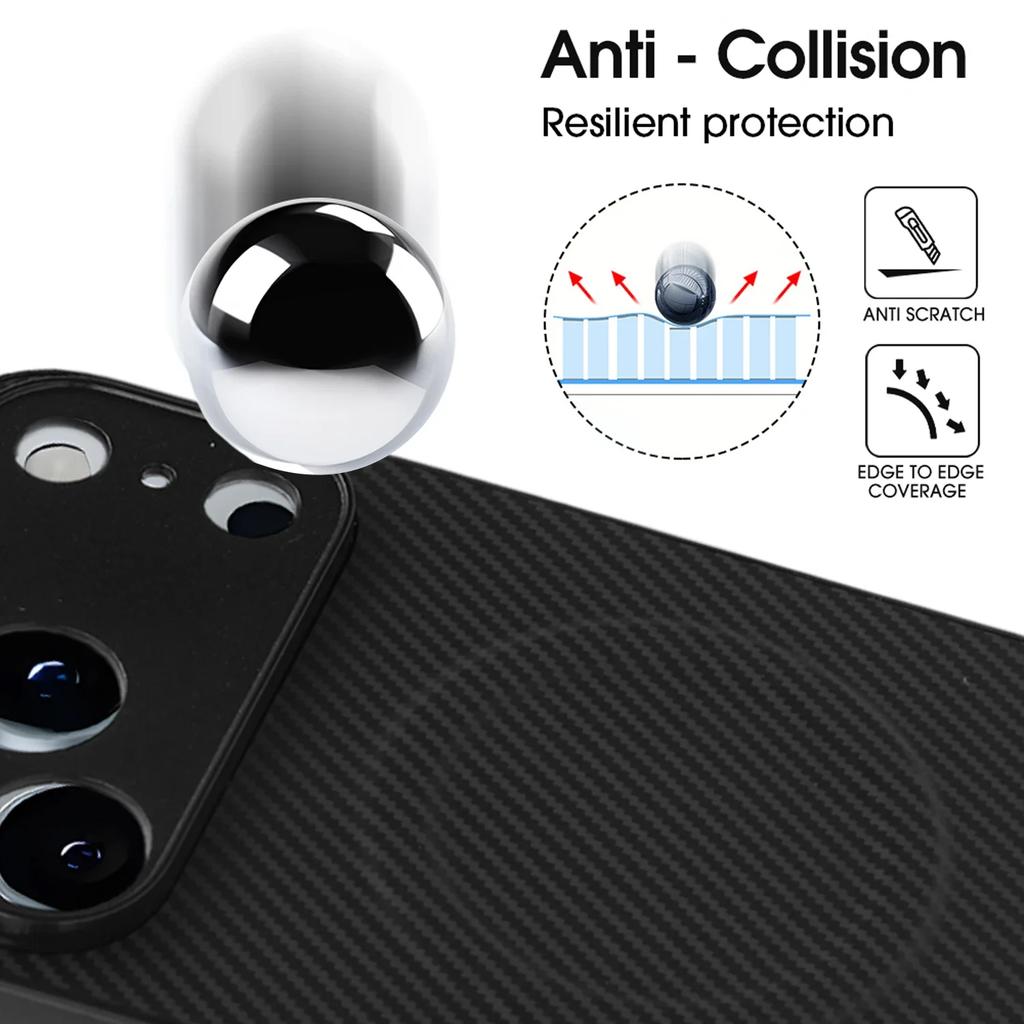 Carbon Fiber for 17 Pro Case Strong Magnetic Phone Case Slim Thin Smooth TPU Bumper for 17/17 Pro/17 Air/17 ProMax