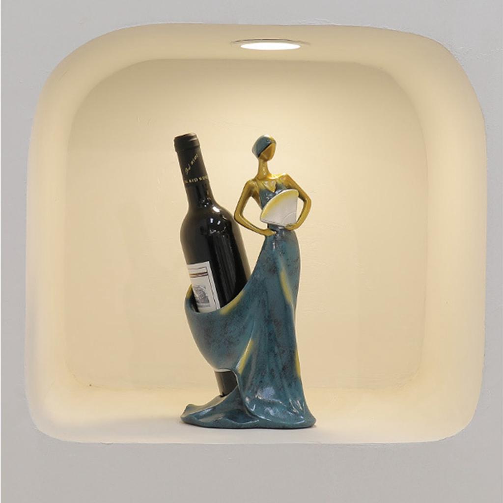 Статуэтка танцующей девушки, держатель для вина, статуэтка из синтетической смолы, подставка для винных бутылок для барной стойки