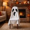 Easy Fit Ghost Chair Decor Halloween Cover, Cute Dining Reusable Seasonal Accents Decorative Slipcover for Holiday Party Home Furniture Protection
