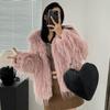 New Eco-friendly Mink Fur Coat, Imitation Fur Ostrich Short Fur Coat, Feminine and Slimming