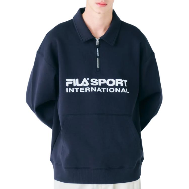 Fila Толстовки Мужские Черные Лацканы Умеренные Другое FS2POF1133X-BLK
