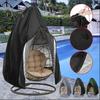 Patio Egg Chair Cover with Zipper Waterproof UV-Resistant Drawstring Design Weather Resistant Outdoor Wicker Egg Swing Chair Cover