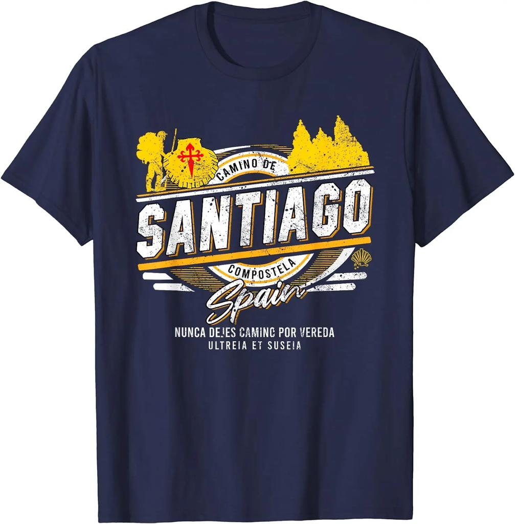 Camino De Santiago Spain Pilgrim Buen Camino Unisex TShirt Short Sleeve Casual Cotton ONeck Summer T Shirt