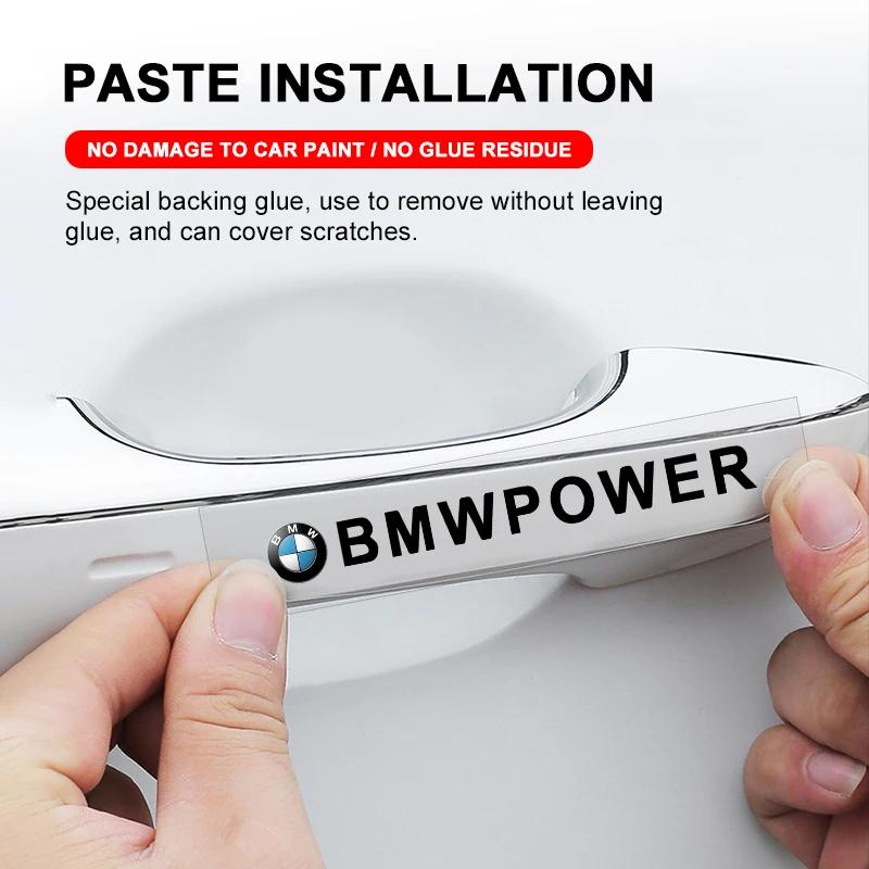 4 шт. наклейки на дверные ручки автомобиля, наклейки на шины и зеркала заднего вида для BMW F30 F10 E90 F20 E46 E60 E70 E39 E36 E87 E28 X3 X4 X7 E92 E91