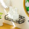 Настенная полка для хранения в ванной без сверления, косметическая полка, практичная корзина для слива воды в душе для дома