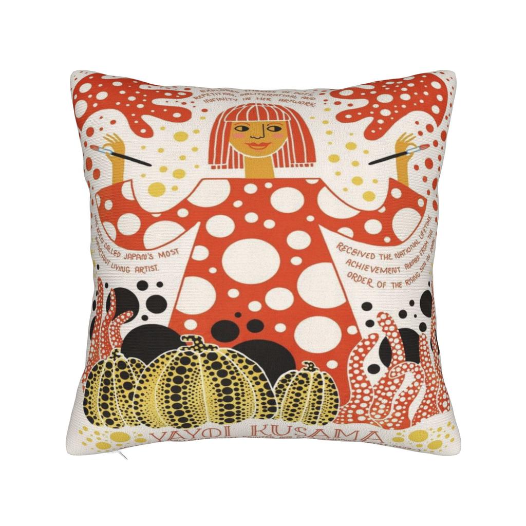 Yayoi Kusama Pillow Cover Print Cushion Cover Morden Pillow Case For Living Room Bed Chair