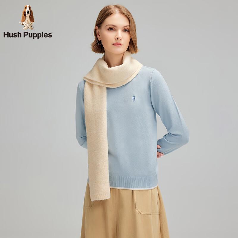 Женский классический вязаный свитер Hush Puppies с круглым вырезом, эластичный, с длинным рукавом