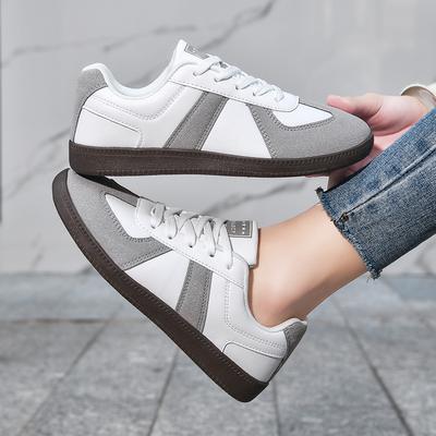 Весенние женские новые универсальные ретро платформа спортивные белые туфли повседневные кеды мужская обувь