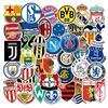 50 Pieces Soccer Club Sticker Set Soccer Club Waterproof Stickers Suitable for Suitcases, Motorcycles, Helmets, Etc.