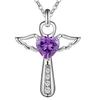 Lovely Charms Wedding Sterling Women Necklace Cross Jewelry Stone Crystal Fashion Cute Gift 45CM