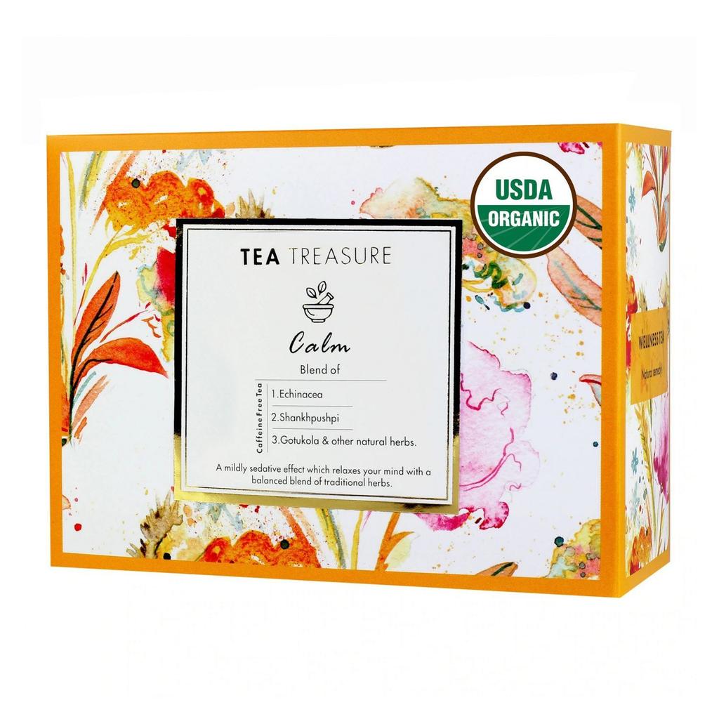 Herbal Tea for Calmness (18 Pack, 2 G), Calm Tea, Tea Treasure