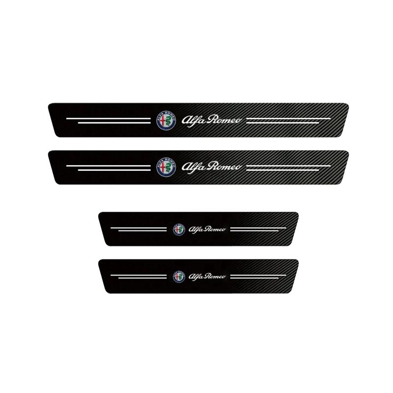 AAACN1 Car Door Sill Protector Plate Rear Trunk Bumper Strips Threshold Sticker Anti Scratch Covers for Alfa Romeo 159 156 147