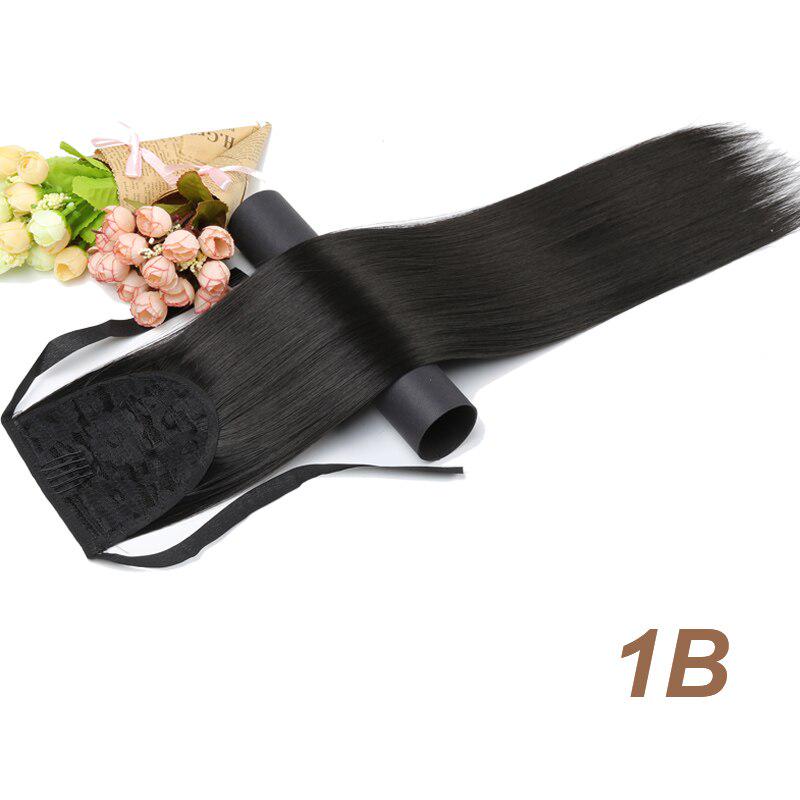 Silky Straight Synthetic Clip In Drawstring Ponytail Hairpieces for Women Hair Extension
