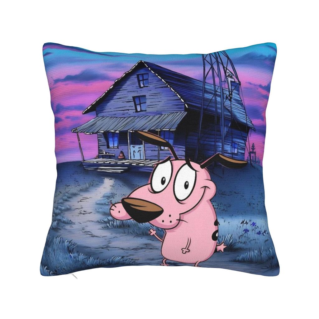 Courage the Cowardly DogD Pillow Cover Merch Printing Cushion Cover Gift Throw Pillow Case Cover Home MultiSize