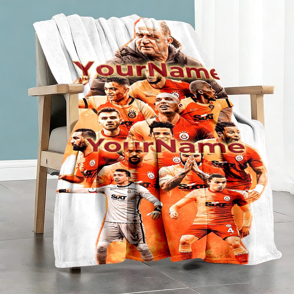 Galatasaray 392 Personalized Name Blanket Gift Personalized Blanket Ultra-Soft Great for Bedding Nap Bed Office for All Occasions