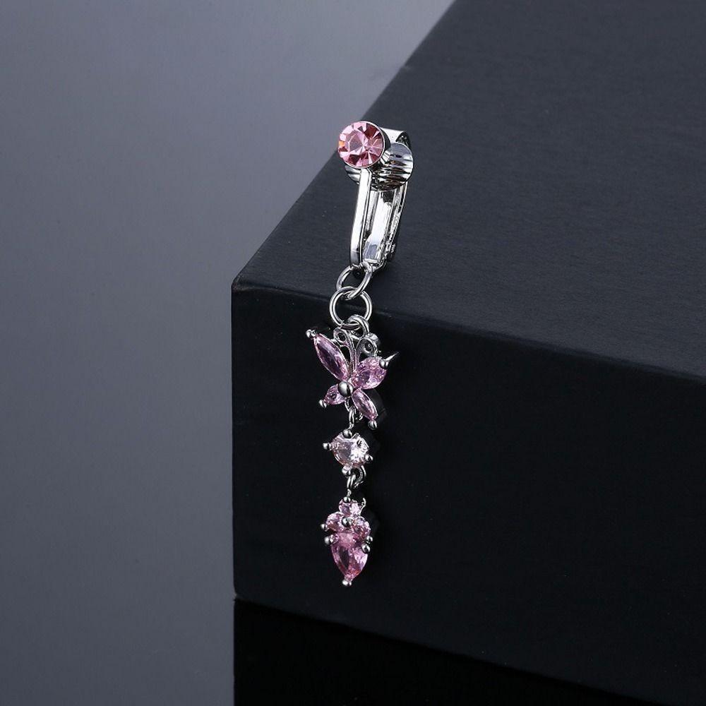 Electroplate Belly Button Cartilage Clip Body Jewelry Fake Belly Piercing Clip Women Belly Ring