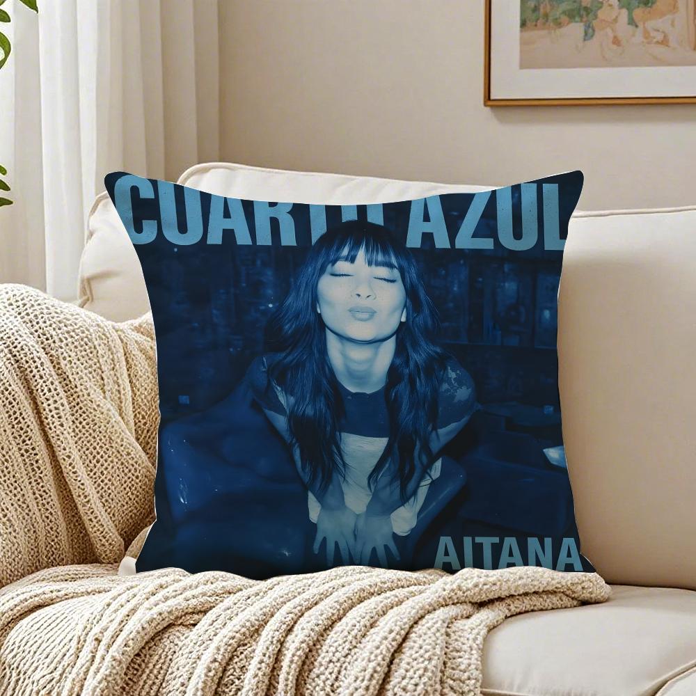 Pop Star Singer AAitana OOcanaS Cushion Cover Linen Pillowcase Soft for Sofa Bed Home Room Decor