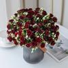 DIY Scrapbook Fake Rose Bouquet Small Tea Bud Artificial Flowers  Home Living Room Bonsai