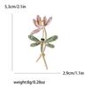 Creative Alloy Rhinestones Dragonfly Lotus Brooch Elegance Women'S Shawl Dress Brooch Ornament Pin