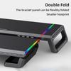 Aluminum Laptop Monitor Stand with 4 USB Ports Keyboard Storage Space Bar Fast Charging USB 3.0 Screen Holder for PC