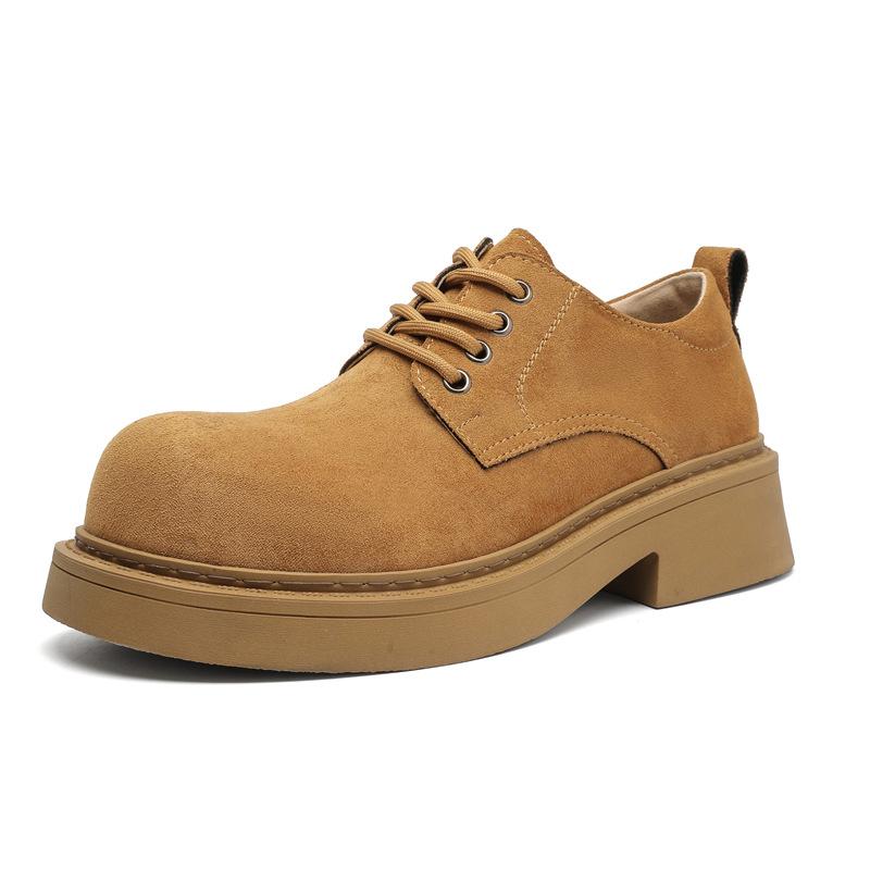 Ботинки Martin мужские 2024 года, новые туфли на шнуровке с большим носком, модные туфли на толстой подошве, универсальные туфли Дерби с низким верхом 25611-J