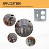 2Pieces Portable Sturdy Zinc Alloy Electrical Box Enclosures High Temperatures Resistant Cover Plate Set Accessory