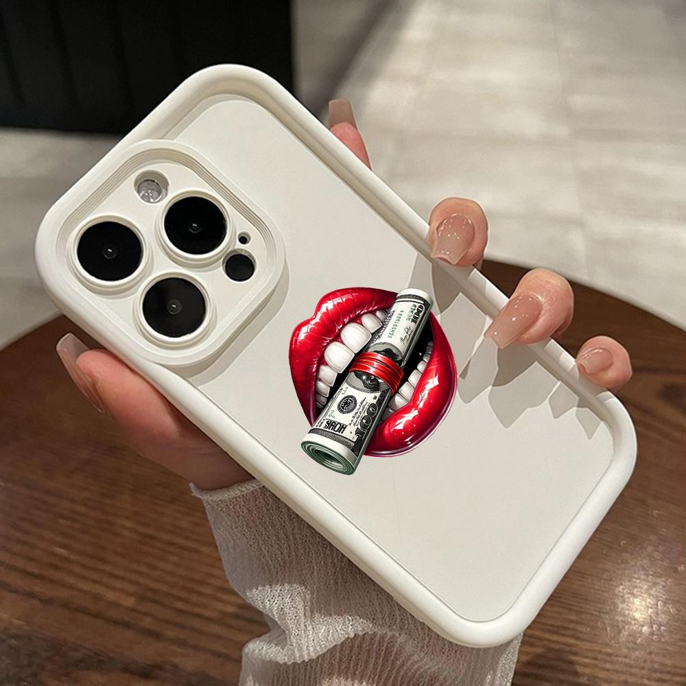 LZ21 Lips kiss design art силиконовый чехол для телефона Xiaomi 11 Lite 5G 14T Redmi 14C 13C A3 Note 12 11 9 10 13 Pro Plus противоударный задний чехол