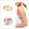 Women Round-Shape Bangle Jewelry Laurel Leaf Bracelet Arm Chain Bridal Decor Upper Arm Bracelet