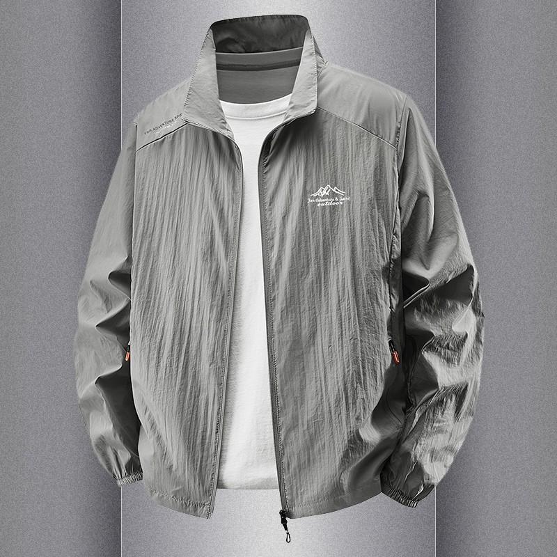 Sunscreen Jacket for Men Summer Thin Lightweight Breathable UV Protection Ice Silk Outdoor Fishing Hiking Sikn Coats