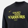 Nike Футболка свободного кроя с круглым вырезом и длинным рукавом с принтом букв NBA Golden State Warriors, мужские топы, черная HJ2745-010