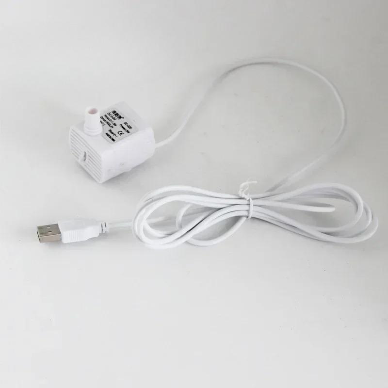 Погружной мини-насос DC 5V USB 3 Вт 40 дБ Ультратихий 500 л/ч Замена для фонтанчика для домашних животных, аквариума, бассейна