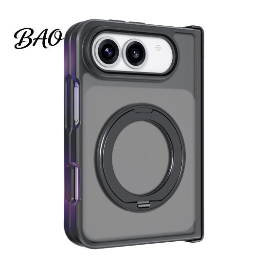 Ergonomic Stand Case for Phone Magnetic Foldable iPhoneDuo, Full Hinge Protection, Rotating Ultra-Thin Kickstand, Drop Anti-Yellow Shockproof