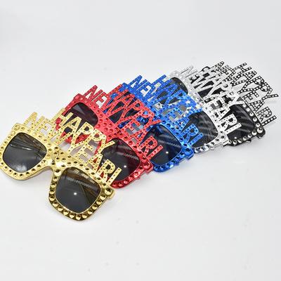 Забавные очки на Рождество 2026 года и подарки года Счастливого года Декоративные очки Реквизит для вечеринки Принадлежности для вечеринки в год