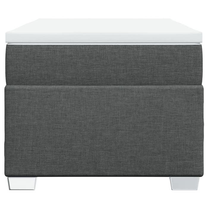 Cadre de lit avec matelas - Maison Exclusive - 80x200 cm - Gris foncé - Relaxation maximale