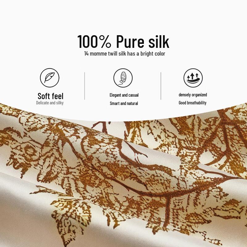 Wanxili 100% Mulberry Silk Medium Square Scarf
