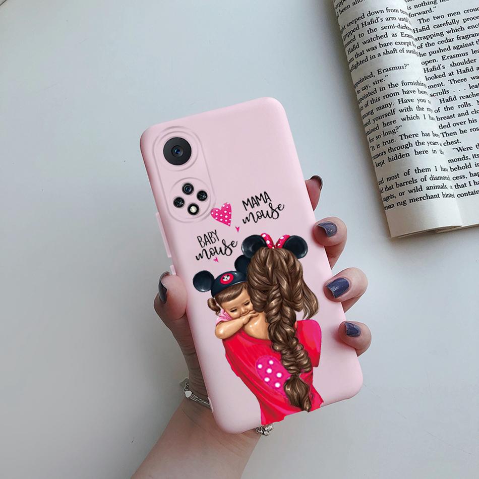 For Honor 50 Case For Huawei Honor 50 Nova 9 SE Cover Coque Super Mom Baby Fashion Girls Silicone Phone Bumper for Honor 50 Case