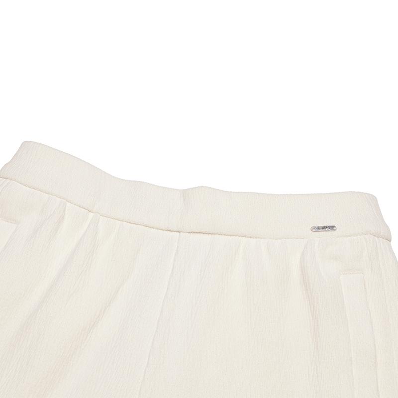 Fila Удобные брюки кэжуал широкие штанины крупной вязки женские низ Мороженое-белый F11W513602FIV